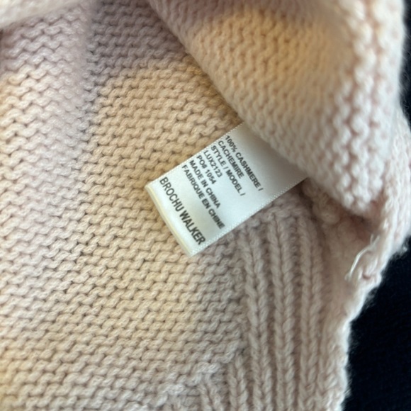 Brochu Walker Light Pink Cashmere Oversized Sweater SzSmall - Picture 7 of 8